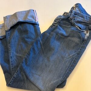 7 For All Mankind Crop Cuff Boyfriend Cut Jeans Size 32 vintage